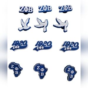Zeta Phi Beta Sorority Croc Charms